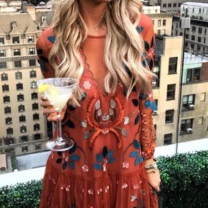 Free People- hearts are wild mini dress